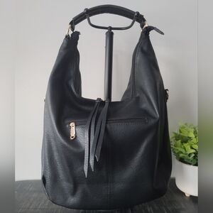 Beautiful Large Black Vegan Hobo Bag